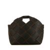 Loewe Woven shopping bag in black grained leather - 360 thumbnail