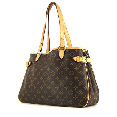 Shopping bag Louis Vuitton  Batignolles in tela monogram marrone e pelle naturale