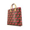 Shopping bag Louis Vuitton Sac Plat in tela monogram cerata marrone con motivo e pelle naturale - 00pp thumbnail