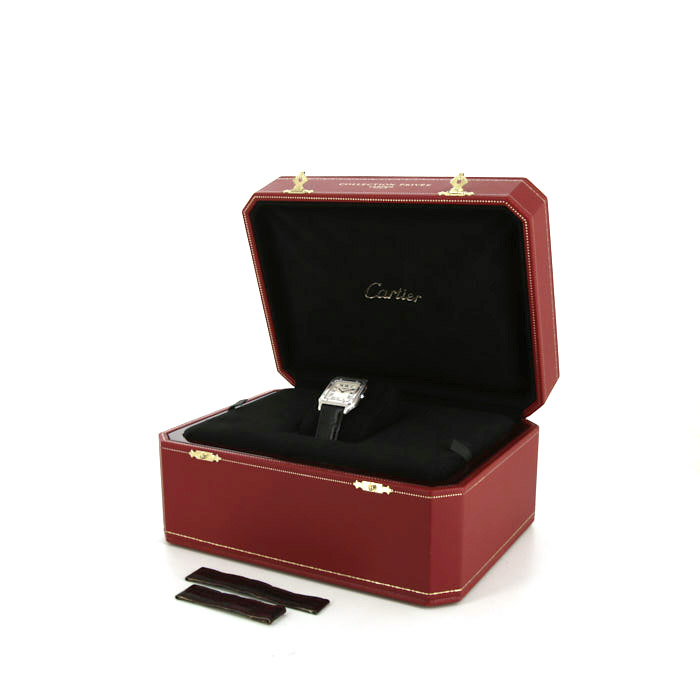 Cartier Santos Dumont watch in platinium Ref:  1575B Circa  2006