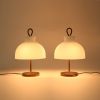 Ignazio Gardella, a pair of "Arenzano" lamps, small version, in brass and opal glass, Azucena edition, model designed in 1956 - Detail D1 thumbnail