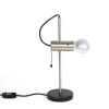 Tito Agnoli, Model 251 table lamp, in black lacquered metal and nickel-plated metal with gunmetal finish, O-luce edition, designed in 1955, edition of the 1960's - 00pp thumbnail