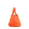 Hermes Picotin medium model handbag in orange leather taurillon clémence - 360 thumbnail