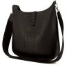 Borsa a tracolla Hermes Evelyne modello piccolo in pelle Epsom nera - 00pp thumbnail