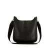 Hermes Evelyne small model shoulder bag in black epsom leather - 360 thumbnail