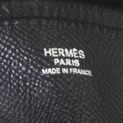 Hermes Evelyne small model shoulder bag in black epsom leather - Detail D3
