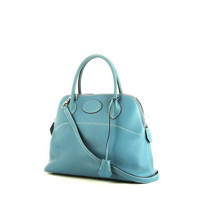 Hermès Bolide 31 cm handbag in blue jean leather taurillon clémence - 00pp