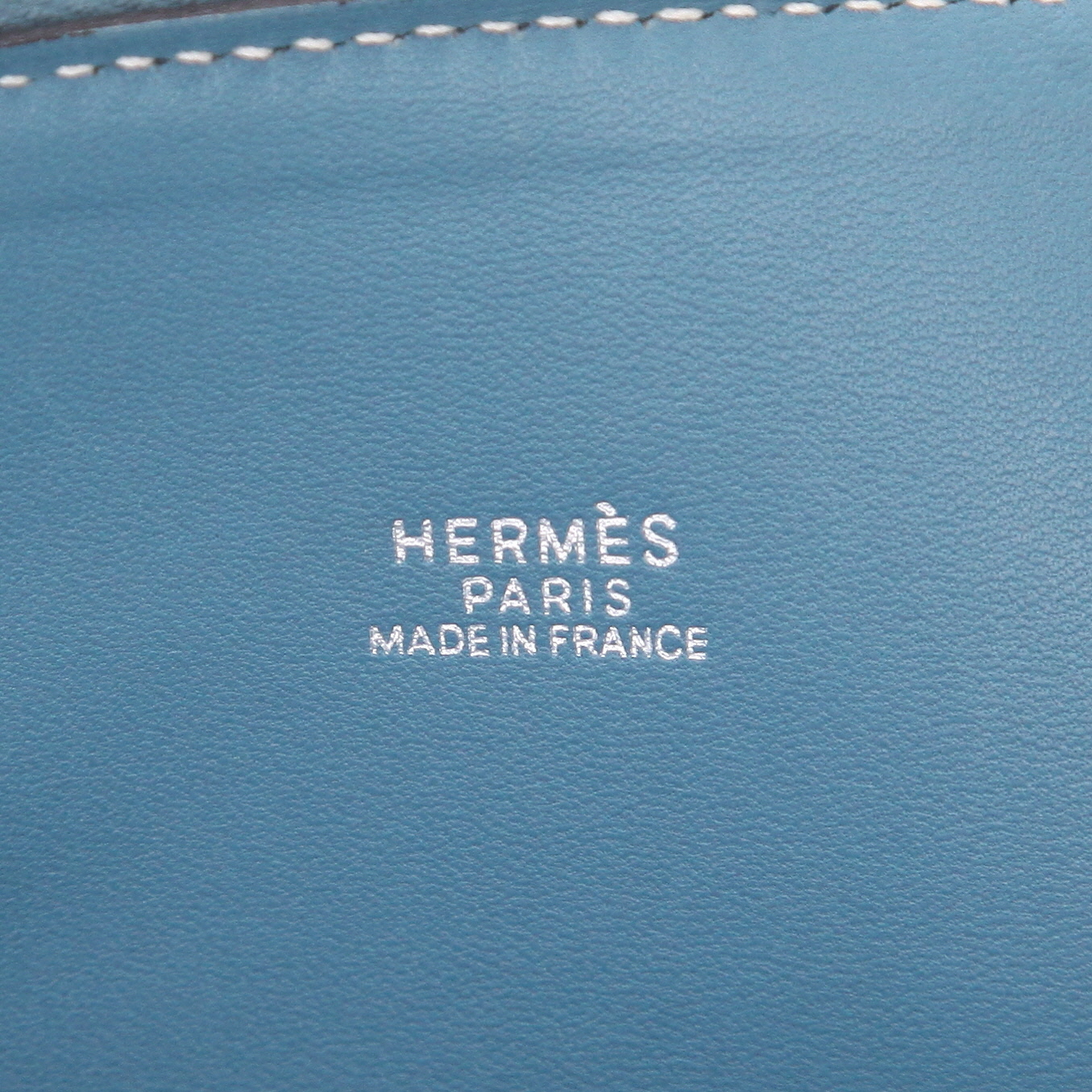 Borsa Hermès Bolide 31 cm in pelle taurillon clemence blu - Detail D2