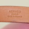 Hermès Cabag shopping bag in pink canvas and gold leather - Detail D4 thumbnail