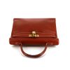 Hermes Kelly 35 cm handbag in brick red box leather - 360 Front thumbnail