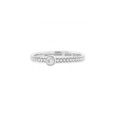 Anello Mauboussin Goutte de Jour in oro bianco e diamante