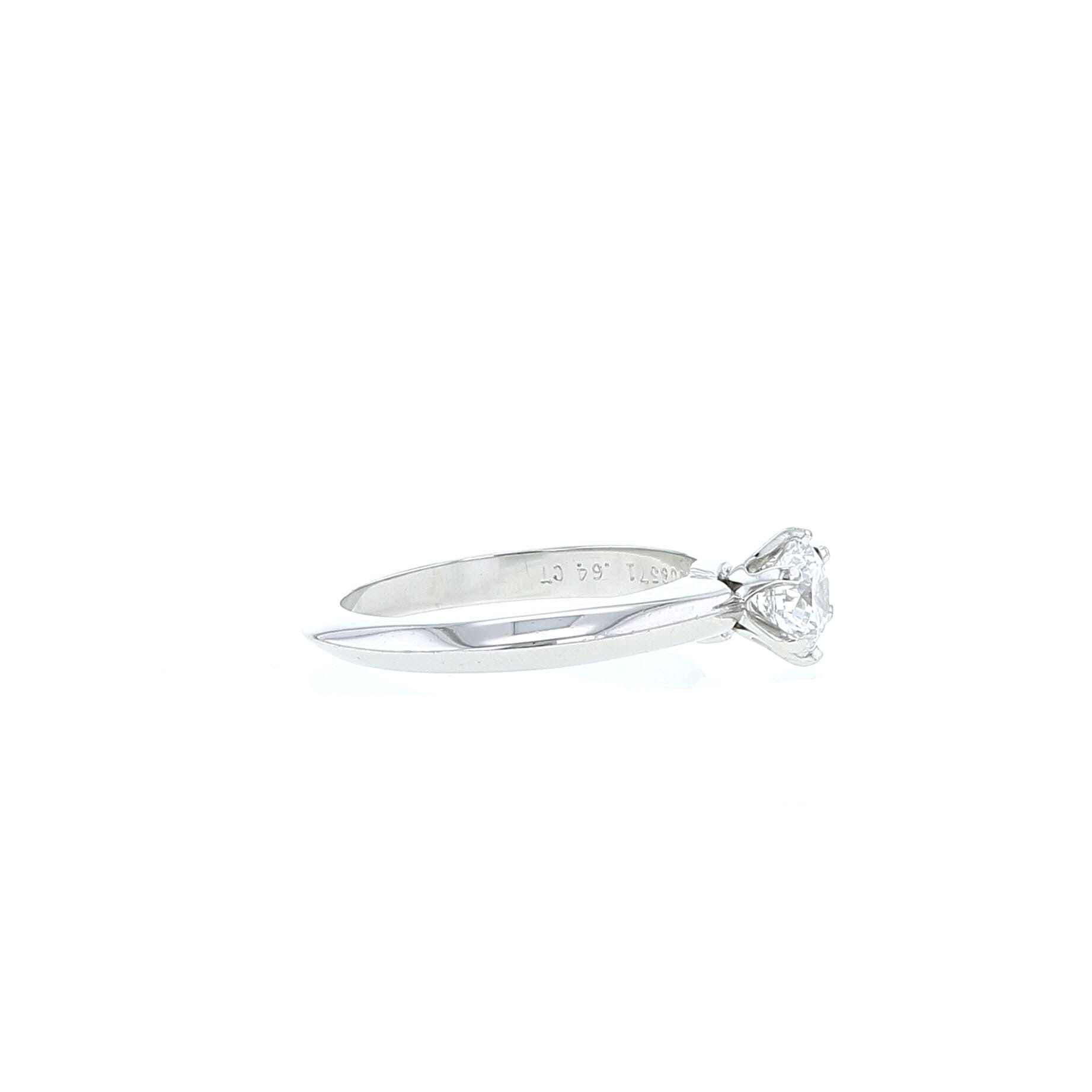Anello solitario Tiffany & Co in platino e diamante - Detail D3