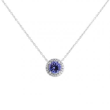 Collar Tiffany 
Co Soleste en platino,  tanzanita y diamantes