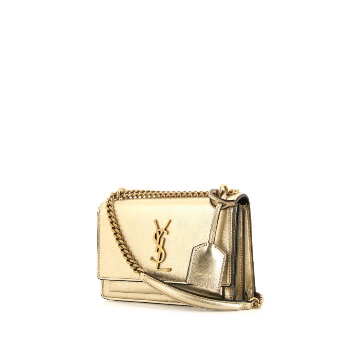 SAINT LAURENT YSL Sunset Mini bag Golden Leather ref.415032 - Joli Closet