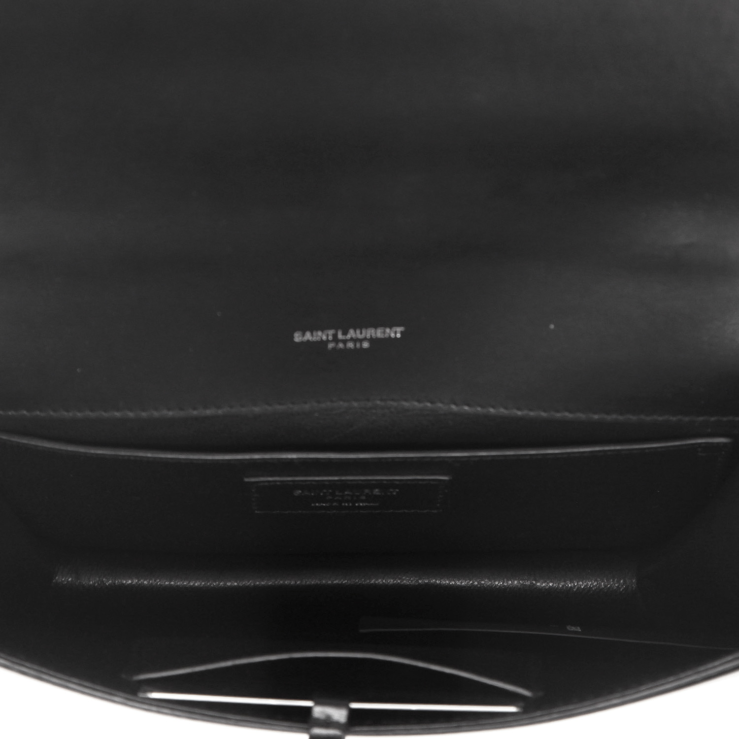 Sac bandoulière Saint Laurent  Babylone en cuir noir - Detail D3