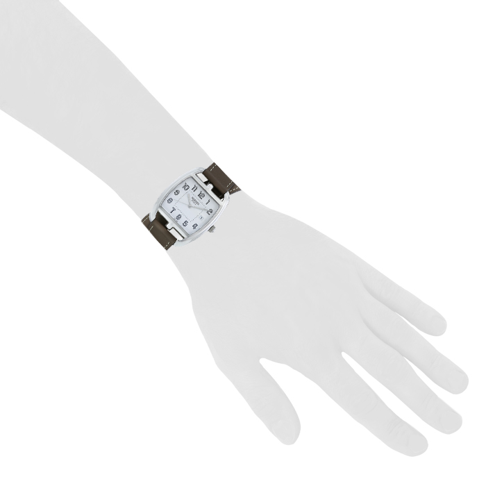 Hermès Cape Cod Tonneau watch in stainless steel Circa  2000 - Detail D4