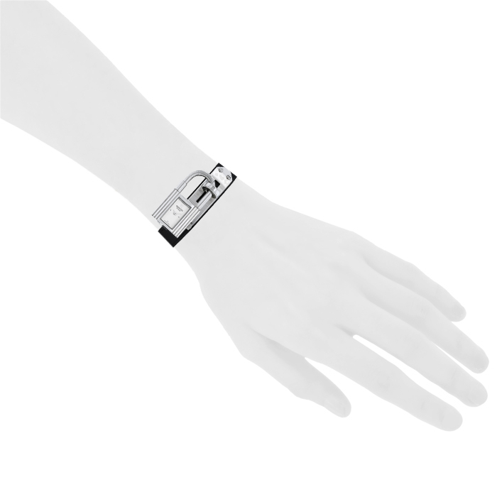 Hermes Kelly-Cadenas watch in stainless steel Ref: KE1.201 Circa 2000 - Detail D1