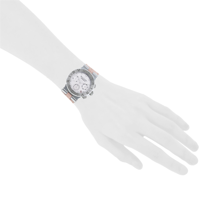 Montre Bulgari Diagono Chrono en acier Ref : DG35SCH Vers 2010 - Detail D1