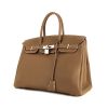 Hermes Birkin 35 cm handbag in etoupe leather taurillon clémence - 00pp thumbnail
