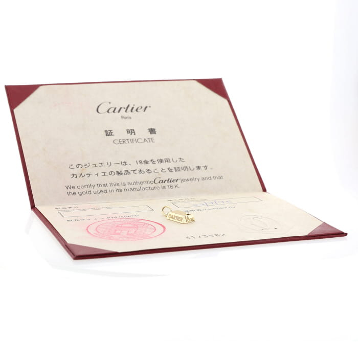 Rectangular Cartier pendant in yellow gold and diamond - Detail D2