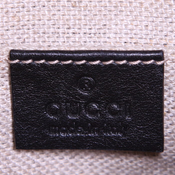 Borsa a tracolla Gucci Gucci Vintage in camoscio nero e pelle nera - Detail D3
