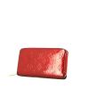 Portefeuille Louis Vuitton Zippy en cuir verni monogram rouge - 00pp thumbnail