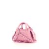 Bolso de mano Balenciaga Neo Classic mini en cuero granulado rosa - 00pp thumbnail