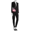 Balenciaga Neo Classic mini handbag in pink grained leather - Detail D2 thumbnail