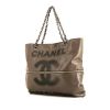 Chanel Grand Shopping shopping bag in grey leather - 00pp thumbnail