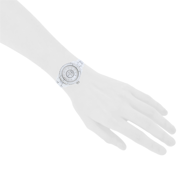 Chanel watch in white ceramic Circa  2010 - Detail D1
