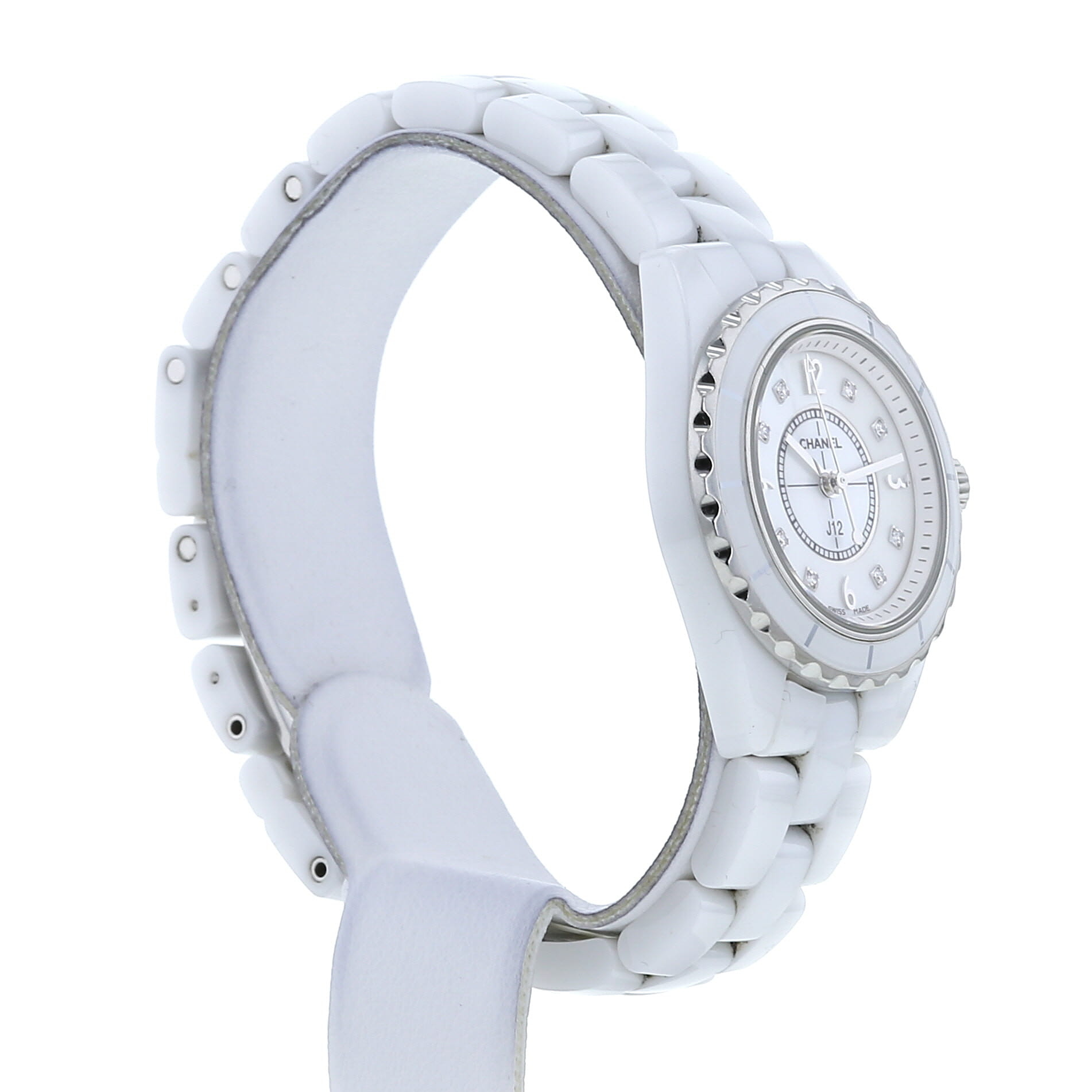 Chanel watch in white ceramic Circa  2010 - Detail D2