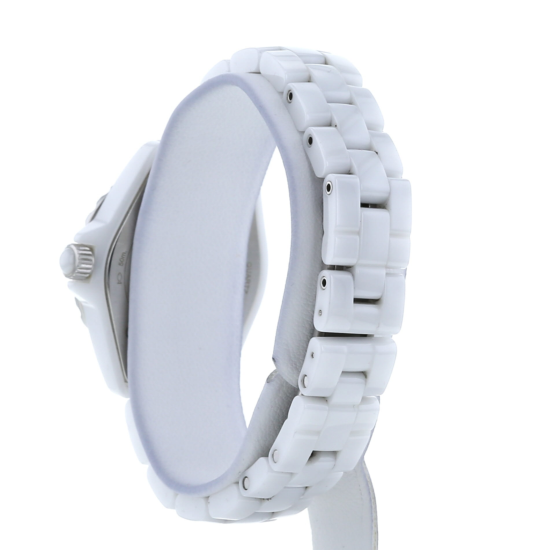 Chanel watch in white ceramic Circa  2010 - Detail D3