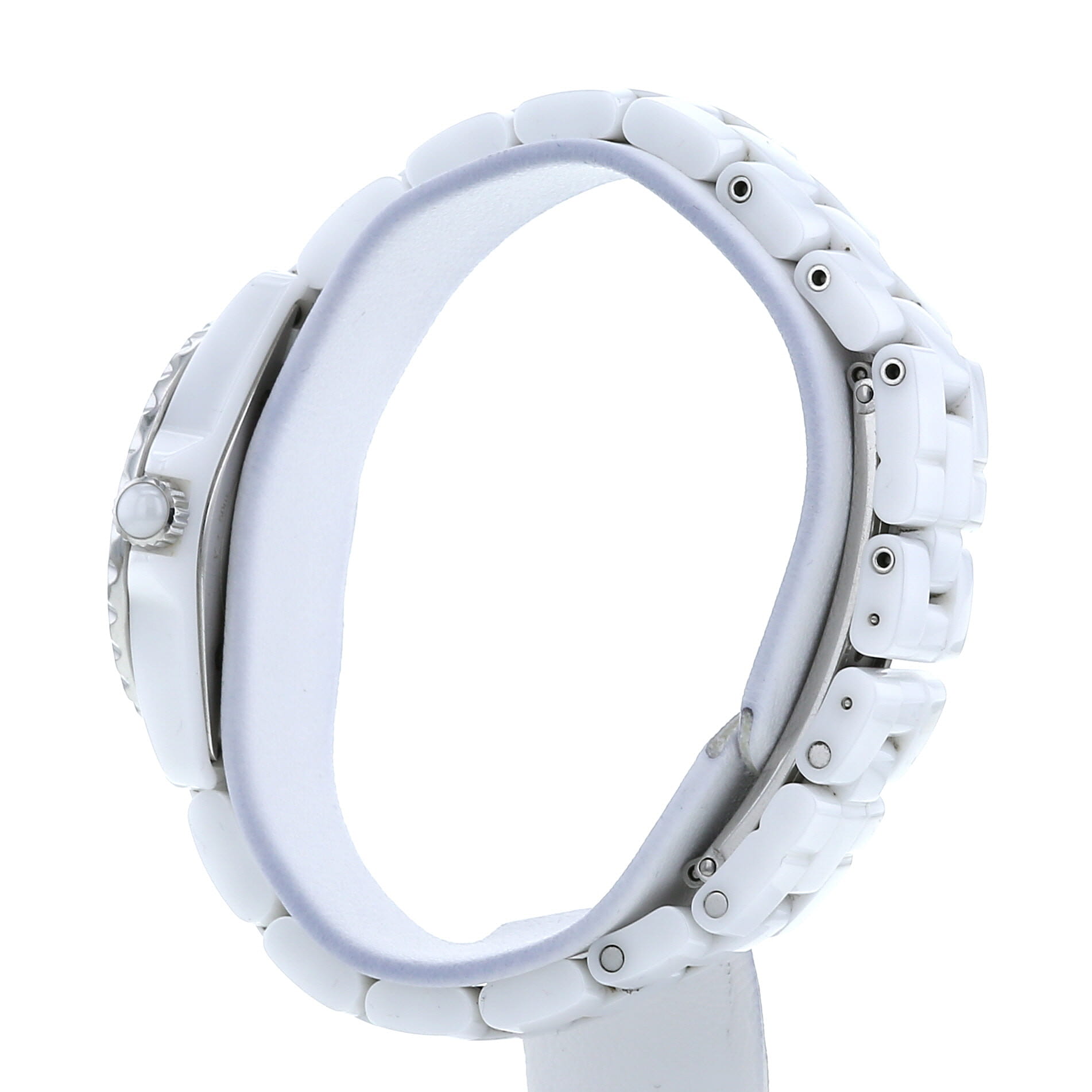 Chanel watch in white ceramic Circa  2010 - Detail D4