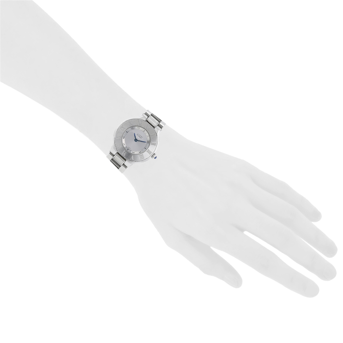 Cartier Must 21 watch in stainless steel Ref:  1330 - M21 Circa  2000 - Detail D1