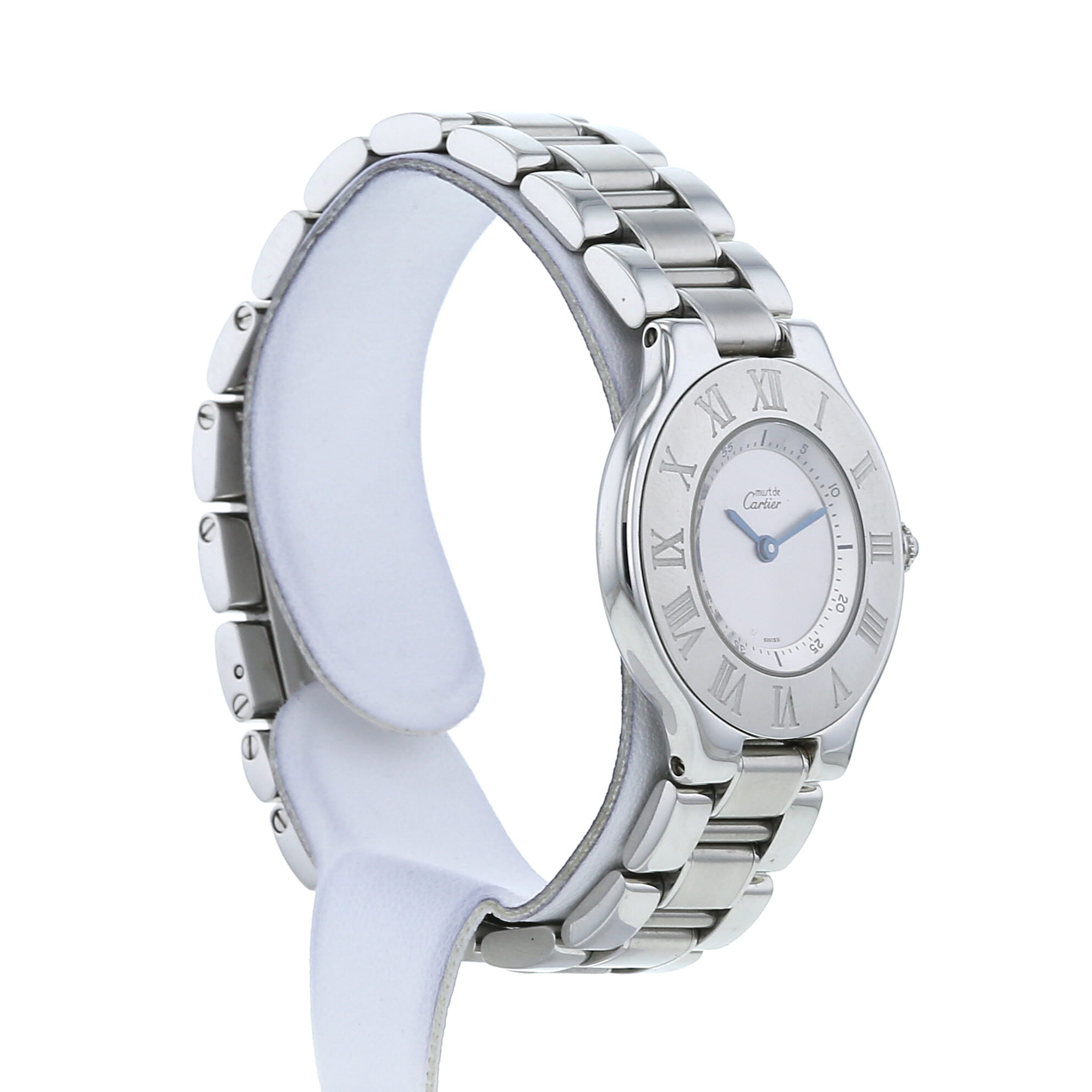 Cartier Must 21 watch in stainless steel Ref:  1330 - M21 Circa  2000 - Detail D2