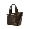 Shopping bag Dior Street Chic in pelle marrone e tela marrone - 00pp thumbnail