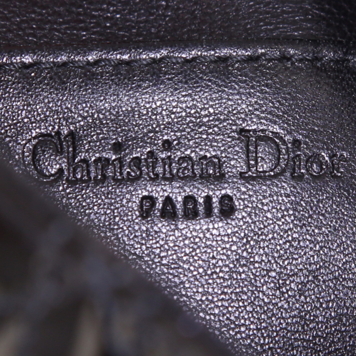 Borsa a tracolla Dior Miss Dior Promenade in pelle verniciata nera cannage - Detail D3