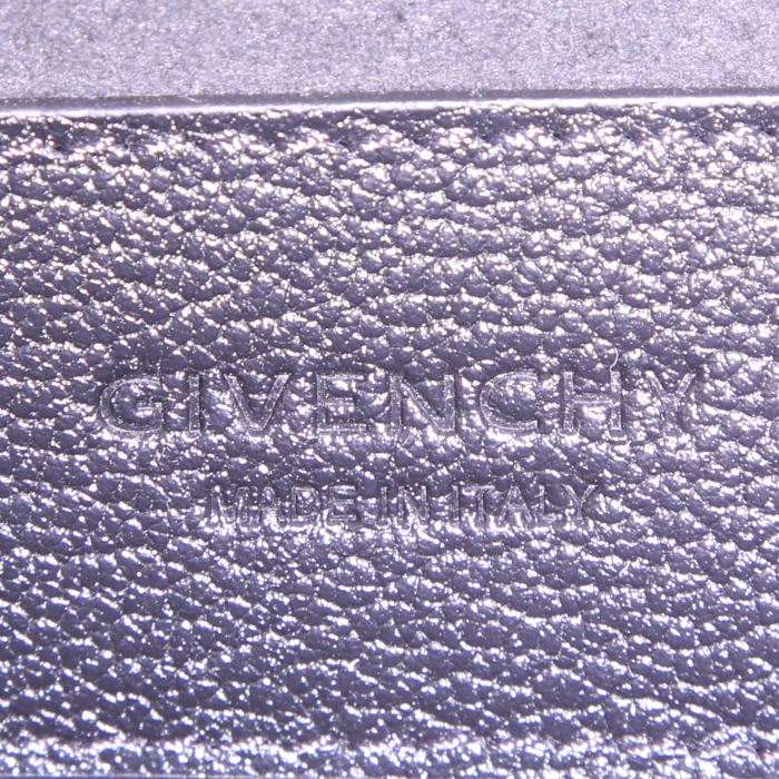 Givenchy GV3 shoulder bag in black leather and grey suede - Detail D4