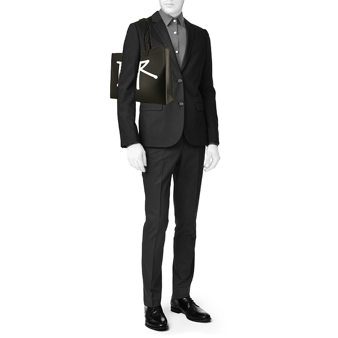 Dior D-Dior Editions Limitées shopping bag in black leather - Detail D1