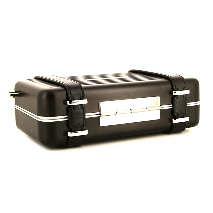 Borsa a tracolla Dior & Rimowa Pochette Personal in alluminio undefined e pelle nera - Detail D4