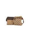 Bolsito-cinturón Gucci Gucci Vintage en lona monogram beige y cuero marrón - 00pp thumbnail