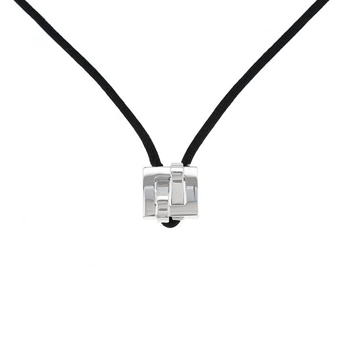Déchainé Necklace In White Gold And Silk