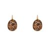 Pomellato Arabesques earrings in pink gold and smoked quartz - 00pp thumbnail