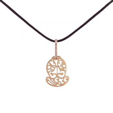 Pendentif Pomellato Ming en or rose et diamants bruns