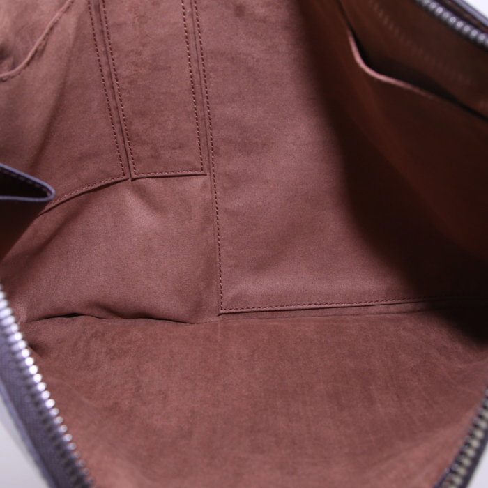 Pochette Berluti Deux jours in pelle marrone - Detail D2