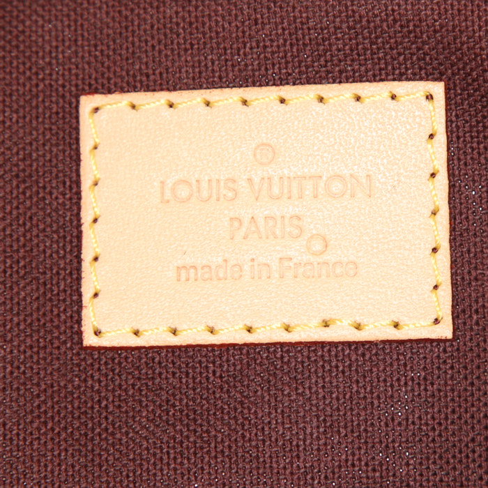Borsa Louis Vuitton Ségur in tela monogram marrone e pelle naturale - Detail D4
