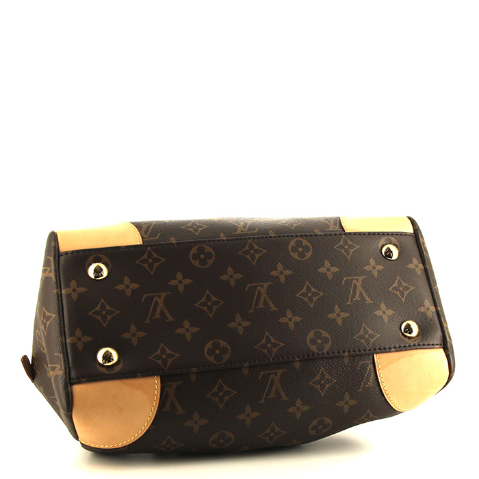 Sac à main Louis Vuitton Ségur en toile monogram marron et cuir naturel - Detail D5