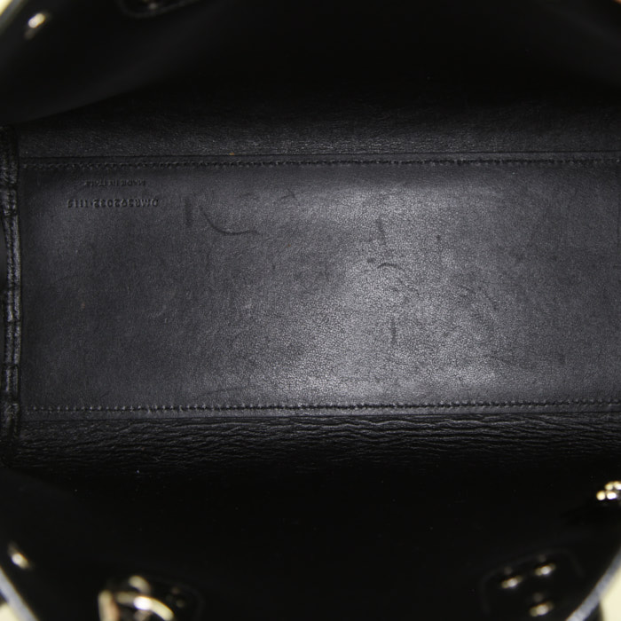 Saint Laurent Sac de jour Baby handbag in black grained leather - Detail D3