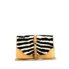 Borsa Gucci Vintage in puledro nero e bianco zebrato e pelle beige - 360 thumbnail