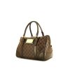 Bolso de mano Louis Vuitton Berkeley en lona a cuadros ébano y cuero marrón - 00pp thumbnail